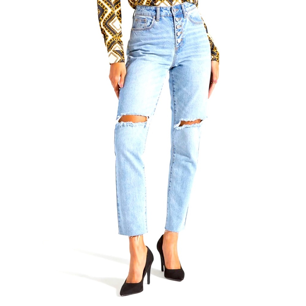 Womens high waisted mom jeans
